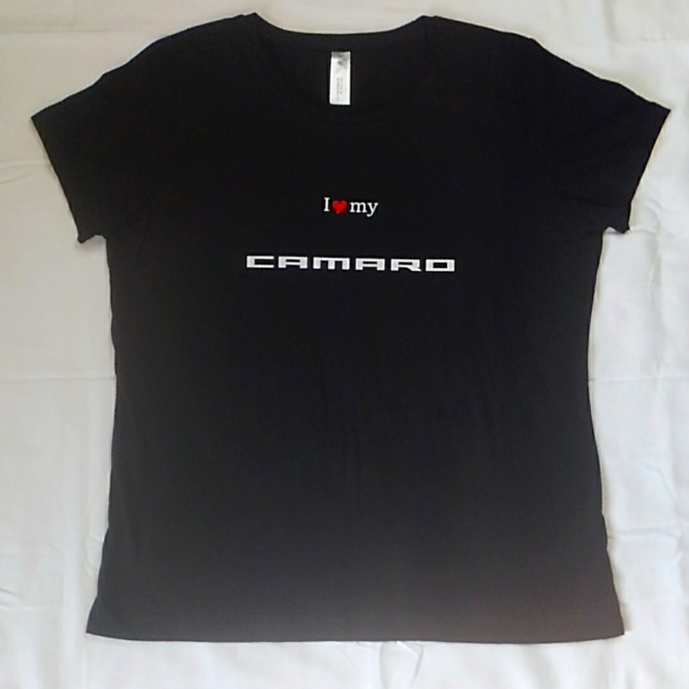 B&C Collection for Women I Love My Camaro Cotton Graphic Tee XL